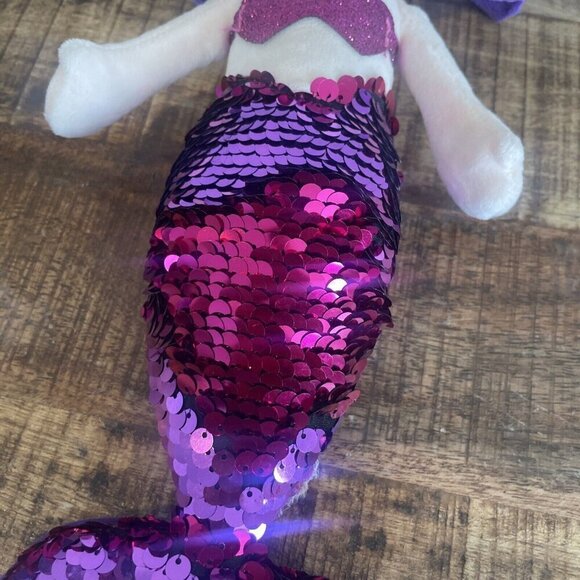 Dan Dee Collectors Choice Purple Plush Mermaid Swipe To Change Color 14in - Picture 3 of 7